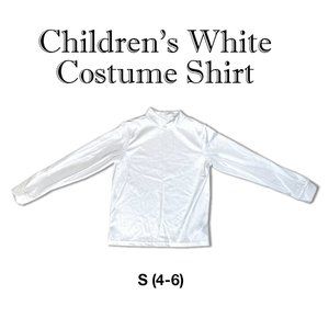 White Satin Long Sleeve Top (Size 4-6)